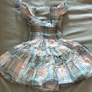 Hill House Kids Dress in Pastel Plaid 6-12Mo